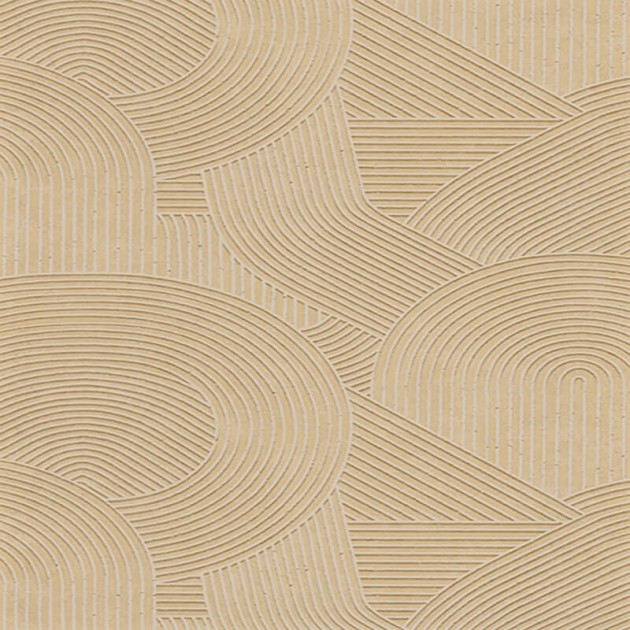 Casadeco 88751850 Kyoto Jardin Des Pierres Noisette - tapeta 3D z motywem linii żłobionych w piasku