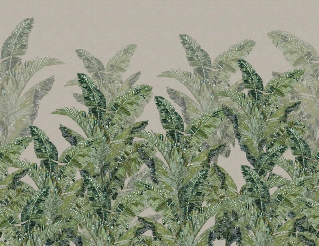 Rebel Walls R19524 Lars Wallin Jungle Pearl Beige - mural w tropikalne liście