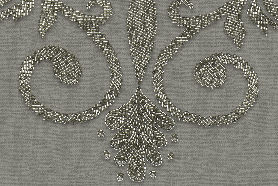Rebel Walls R19401 Lars Wallin Baroque Pearl Gray - mural medaliony z pereł