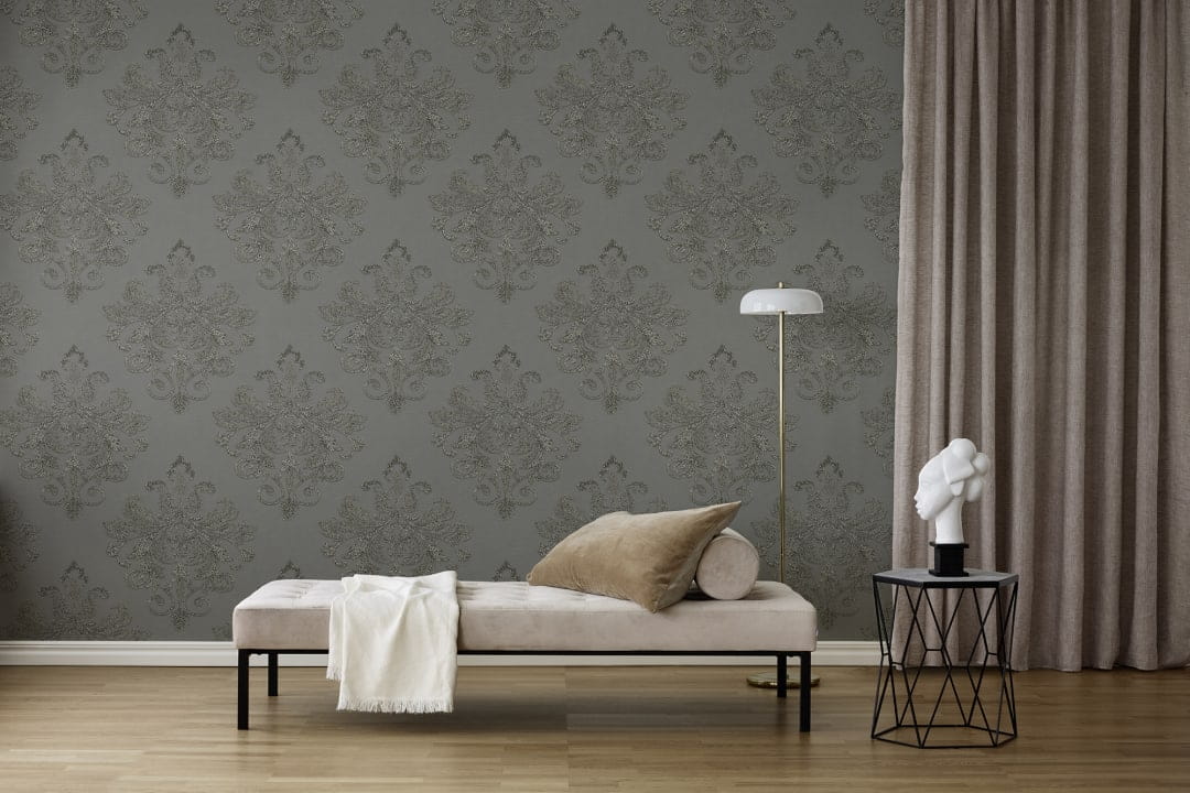 Rebel Walls R19401 Lars Wallin Baroque Pearl Gray - mural medaliony z pereł