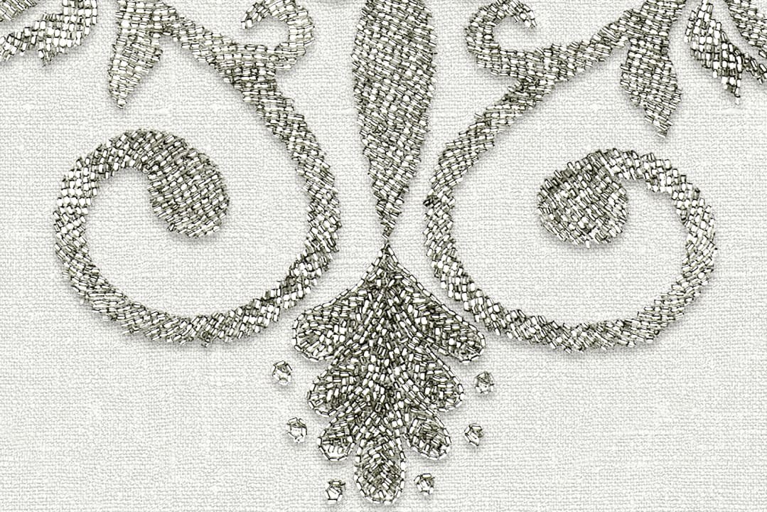 Rebel Walls R19402 Lars Wallin Baroque Pearl White - mural medaliony z pereł