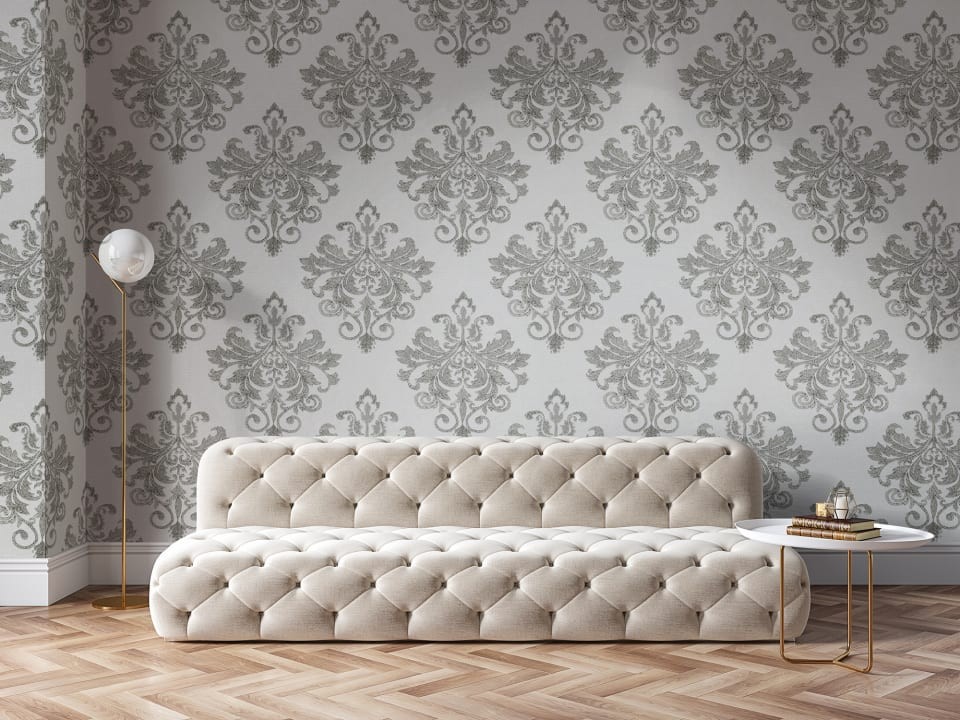 Rebel Walls R19402 Lars Wallin Baroque Pearl White - mural medaliony z pereł