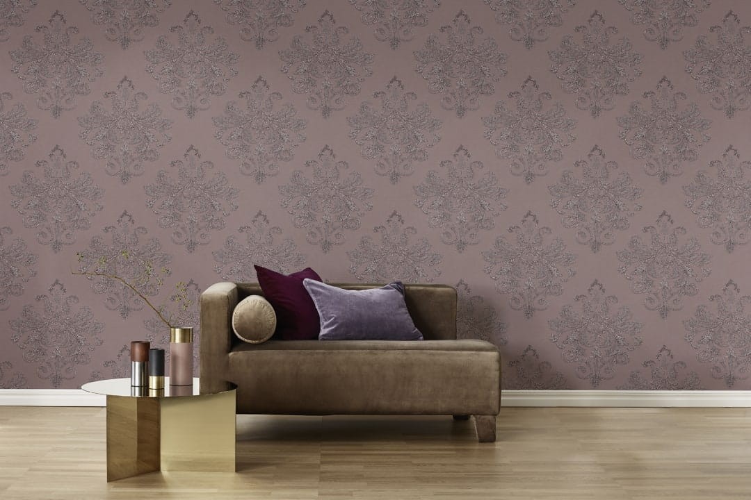 Rebel Walls R19404 Lars Wallin Baroque Pearl Pink - mural medaliony z pereł