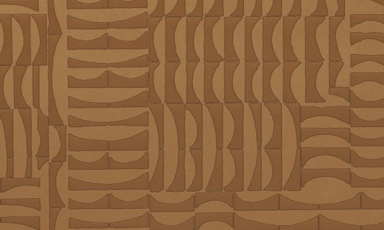Arte 74001 Kharga Barkhan Ochre - tapeta geometryczna  z motywem wydm na piasku