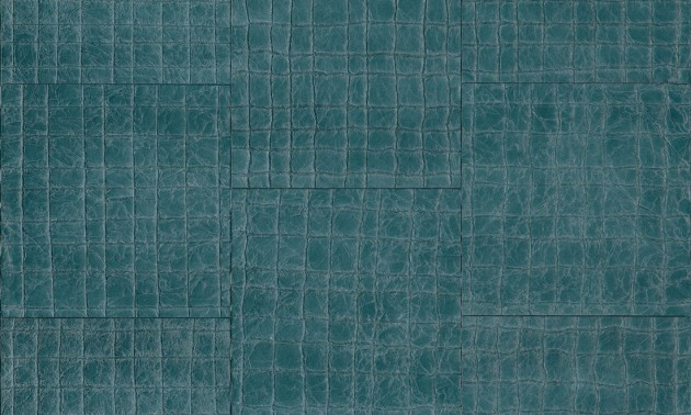Arte 74023 Kharga Tenere Grey Teal - tapeta lakierowana imitująca skórę