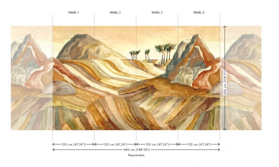 Arte 74060 Kharga Zerzura Warm Sand - mural z pustynnym krajobrazem