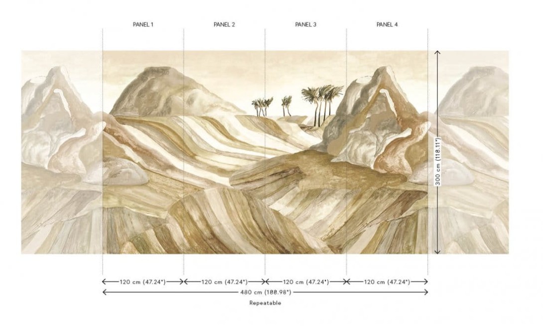 Arte 74061 Kharga Zerzura Limestone Dune - mural z pustynnym krajobrazem