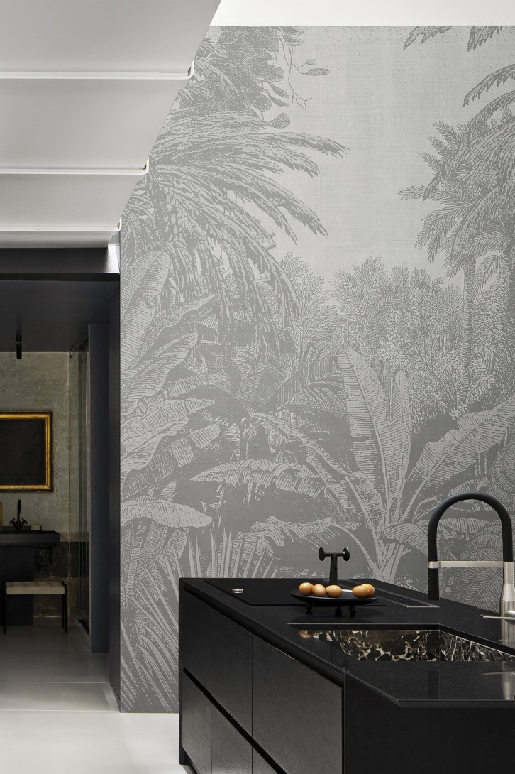 London Art 17016-08 22 Iconic Re-edition Tropical Mornings - tropikalny mural z motywem dżungli