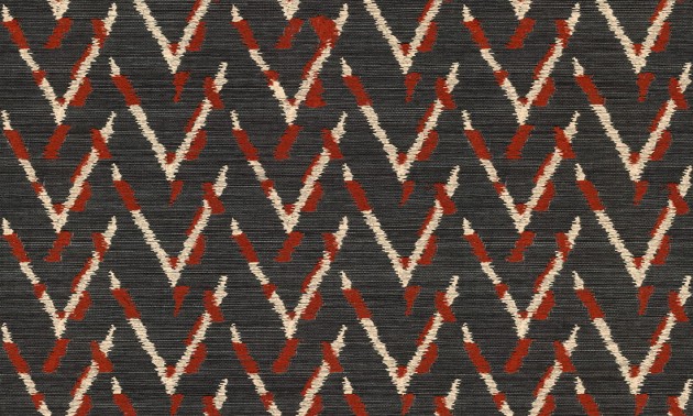 Arte 54511 Osmanthus Chasu Rich Red - tapeta haftowana w jodełkę