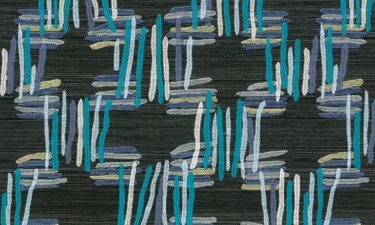 Arte 54523 Osmanthus Tatami Deep Blue - tapeta geometryczna
