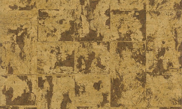 Arte 48044 Les Forets Eclat Antique Gold - tapeta korkowa z metalizującymi elementami