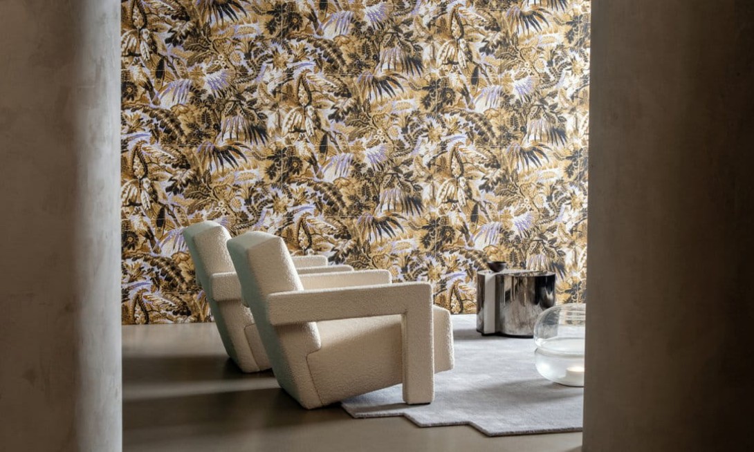 Arte 33002 Antigua Tropicali Linen Silver - tapeta dżungla