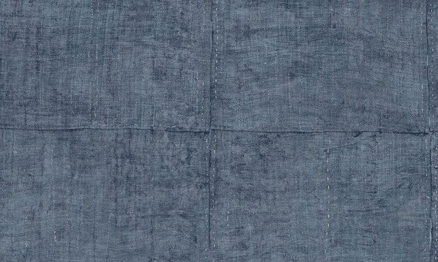 Arte 33027 Antigua Tintura Indigo - granatowa tapeta o fakturze tkanego lnu