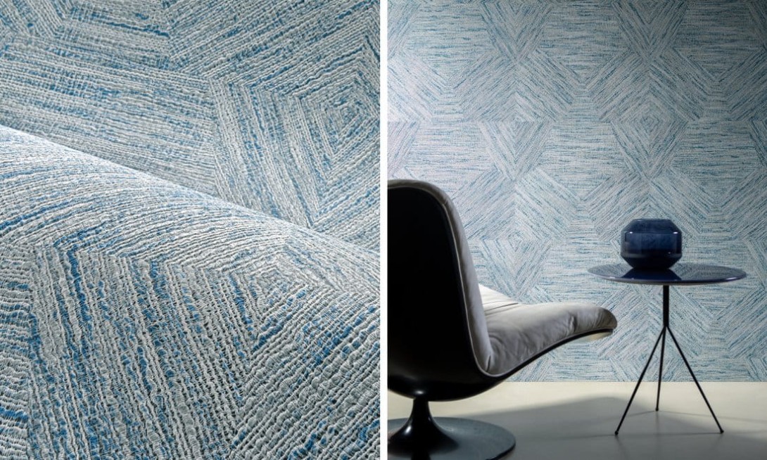 Arte 33040 Antigua Pentagono Ivory - beżowa tapeta o fakturze tkaniny boucle