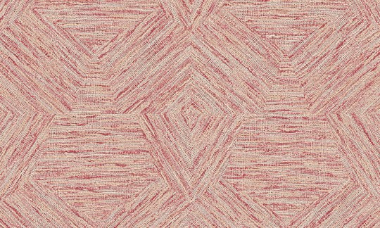 Arte 33046 Antigua Pentagono Fuchsia - czerwona tapeta o fakturze tkaniny boucle
