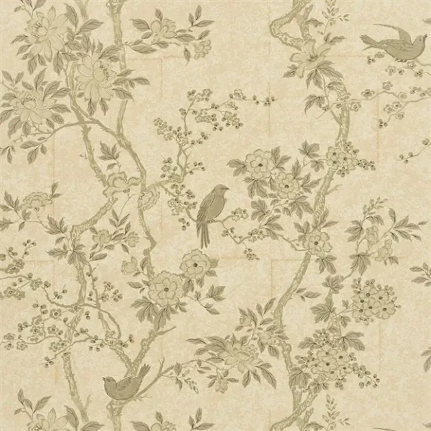 Ralph Lauren PRL048/06 Signature Papers IV Marlowe Floral Prussian Mother of Pearl - tapeta w kwiaty