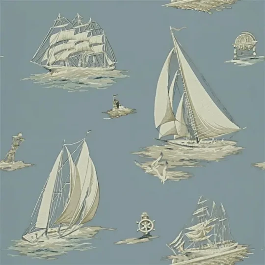 Ralph Lauren PRL5024/02 Signature Islesboro Down Easter Boats Mist - tapeta w statki