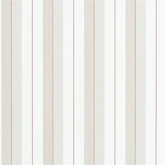 Ralph Lauren PRL020/12 Signature Stripe Library Aiden Stripe Natural/Red - tapeta w paski
