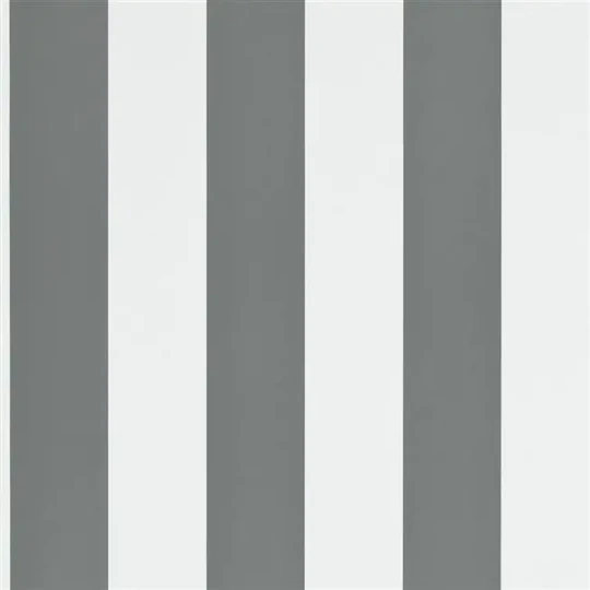Ralph Lauren PRL026/12 Signature Stripe Library Spalding Stripe Grey White - tapeta w pasy