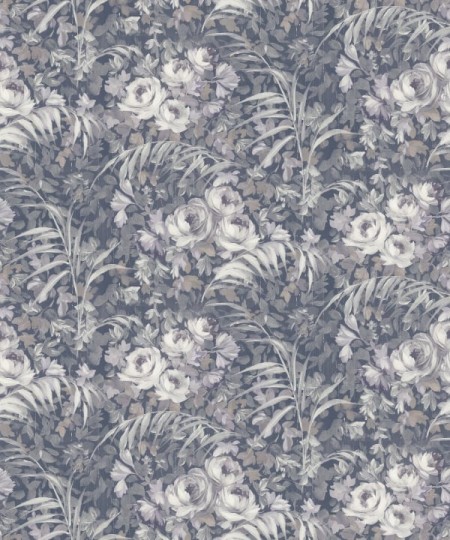 Rebel Walls R19210 Vintage Brocade Dazzling Foliage Blue - mural roślinny