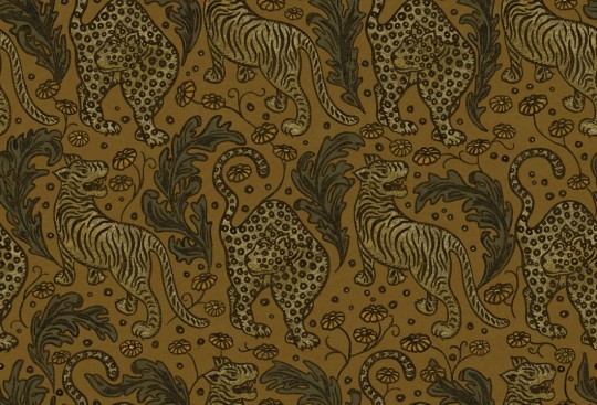 Rebel Walls R19214 Vintage Brocade Year of The Tiger Saffron - tapeta w tygrysy