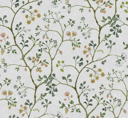Rebel Walls R19234 Vintage Brocade Song Tree Pearl - mural roślinny
