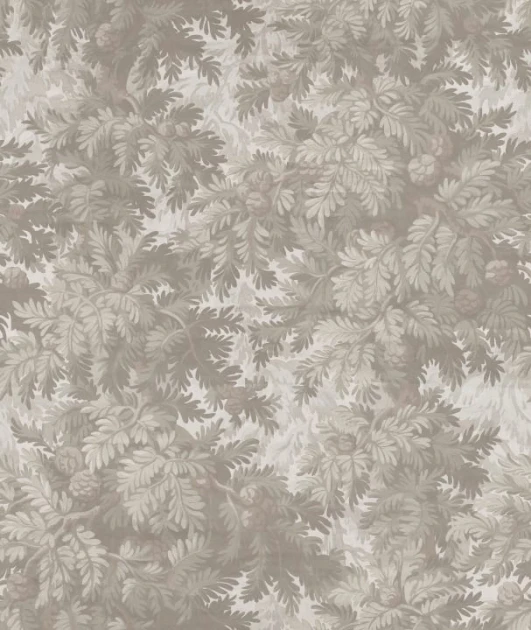 Rebel Walls R19235 Vintage Brocade Sprouce Forest Sand - mural liściasty