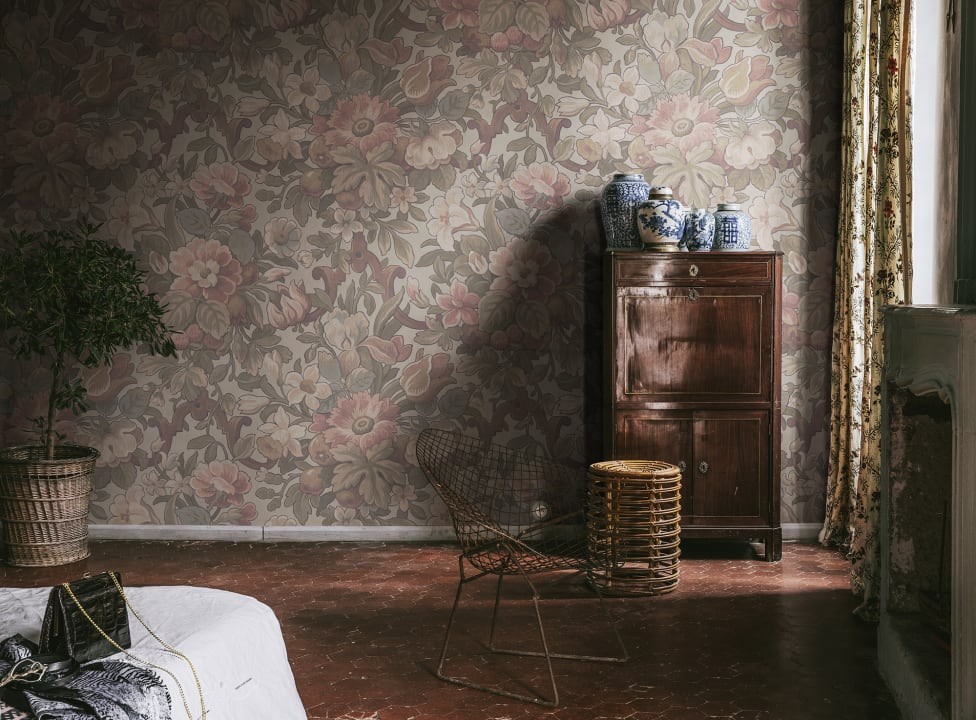 Rebel Walls R19239 Vintage Brocade Vintage Flora Pastel - mural w kwiaty