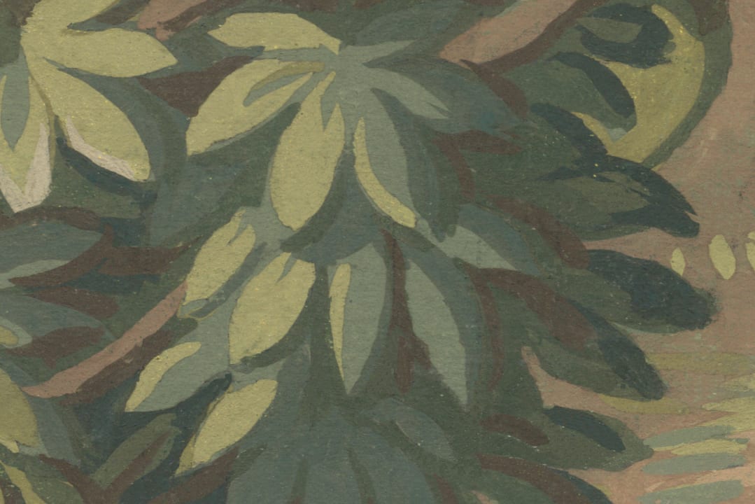 Rebel Walls R19243 Vintage Brocade The Path Green - mural roślinny