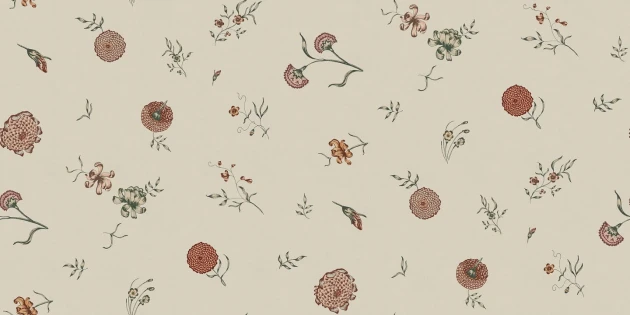 Rebel Walls R19252 Vintage Brocade Flower Fall Sand - mural w kwiaty