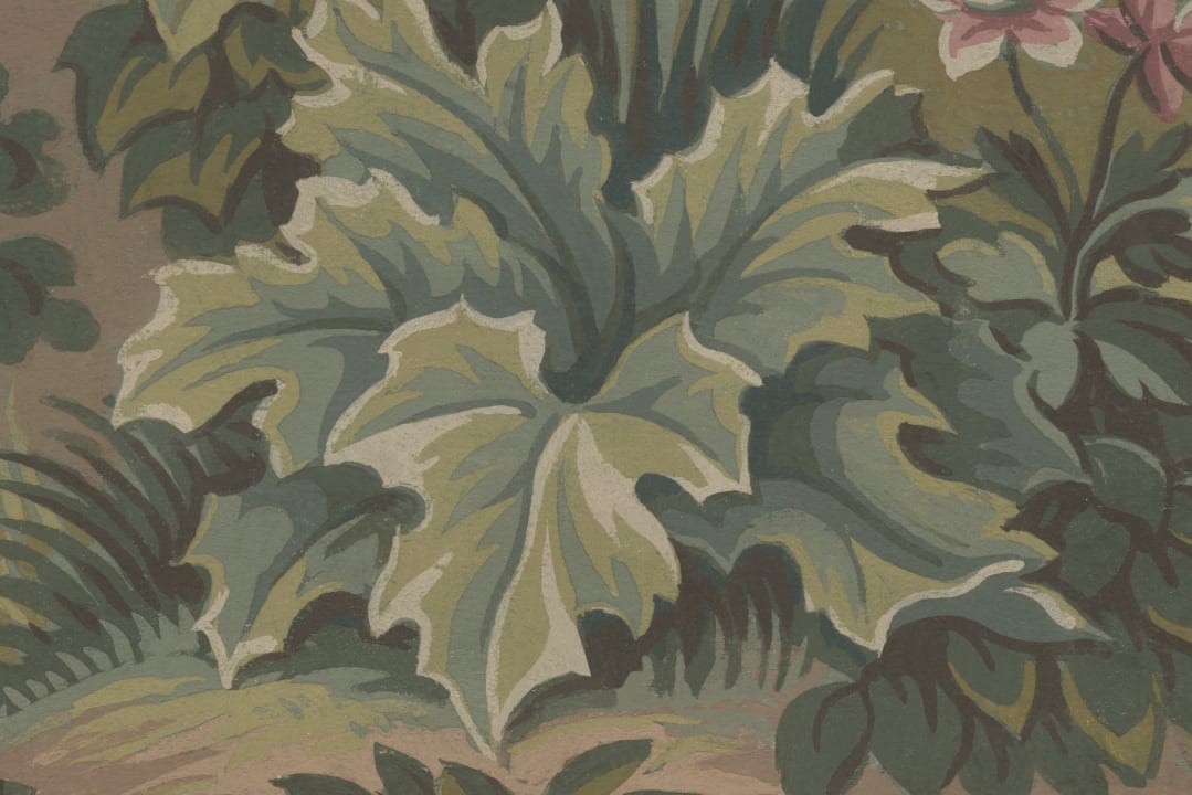Rebel Walls R19253 Vintage Brocade Blooming Park Green - tapeta roślinna