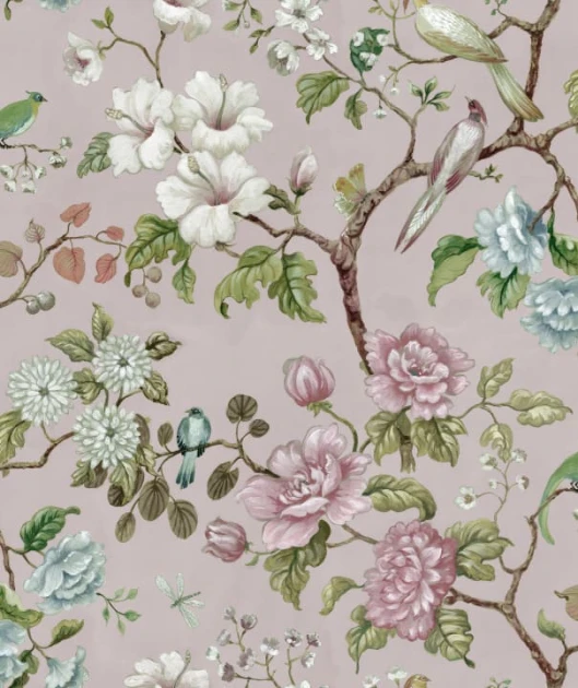 Rebel Walls R19263 Vintage Brocade Petit Flora Soft Pink - tapeta w kwiaty