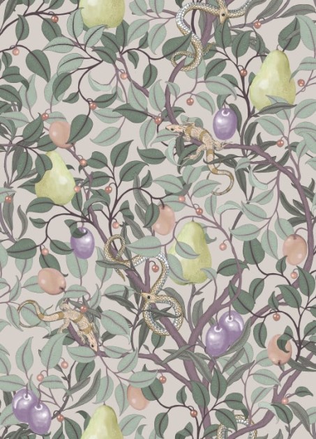 Rebel Walls R19274 Vintage Brocade Fruit Garden Pastel - tapeta w owoce