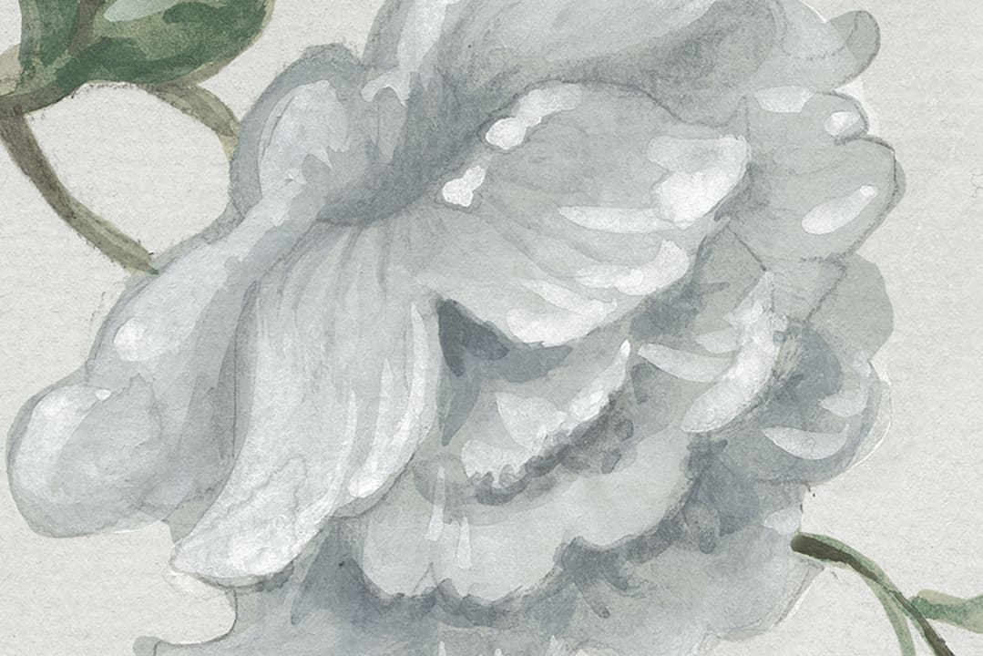 Rebel Walls R19336 Vintage Brocade Grandiflora Pearl - mural w kwiaty