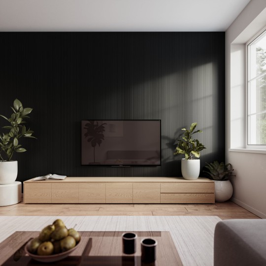 VINYLPEX W11.05 Hugo - tapeta obiektowa w cienkie prążki czarna