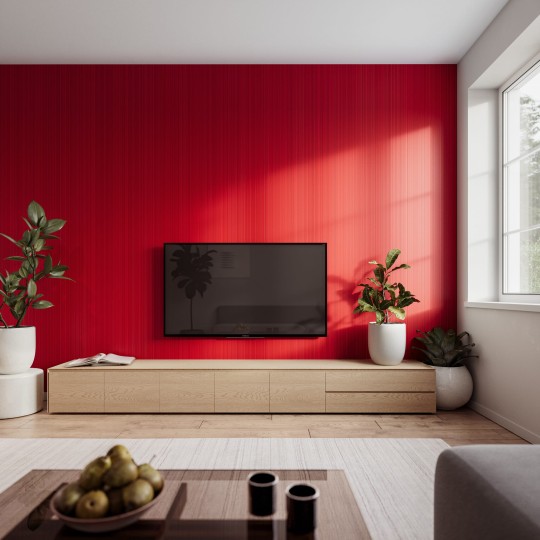 VINYLPEX W11.380 Hugo - tapeta obiektowa w cienkie prążki czerwona