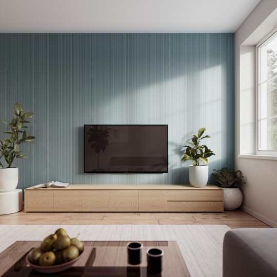 VINYLPEX W11.384 Hugo - tapeta obiektowa w cienkie prążki błękitna