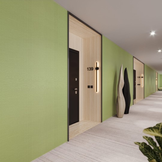 VINYLPEX W58.172 Kris - tapeta obiektowa imitująca płótno zielona