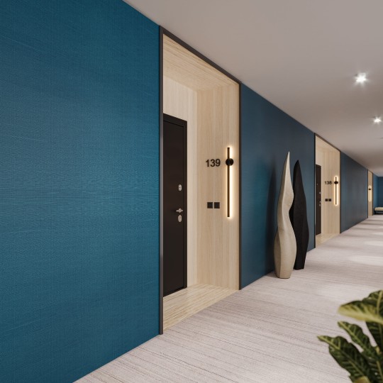 VINYLPEX W58.378 Kris - tapeta obiektowa imitująca płótno turkusowa