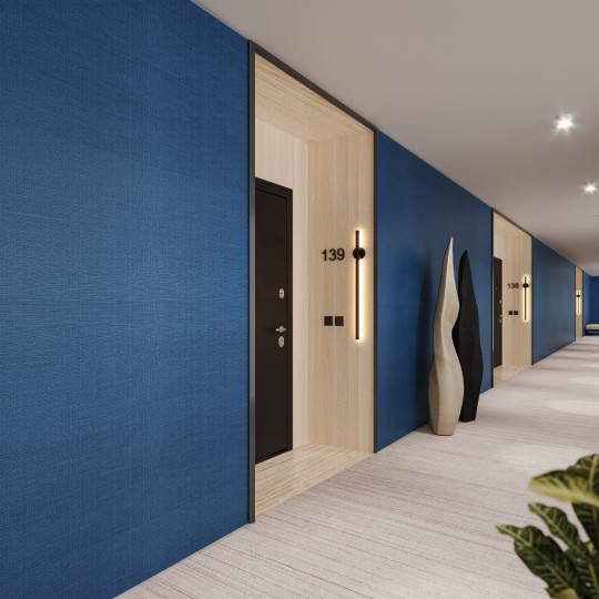 VINYLPEX W58.420 Kris - tapeta obiektowa imitująca płótno granatowa