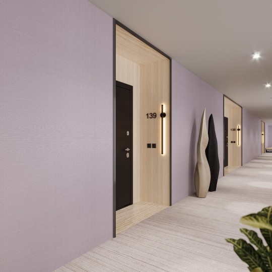 Vinylpex W58.423 Kris - tapeta obiektowa imitująca płótno liliowa