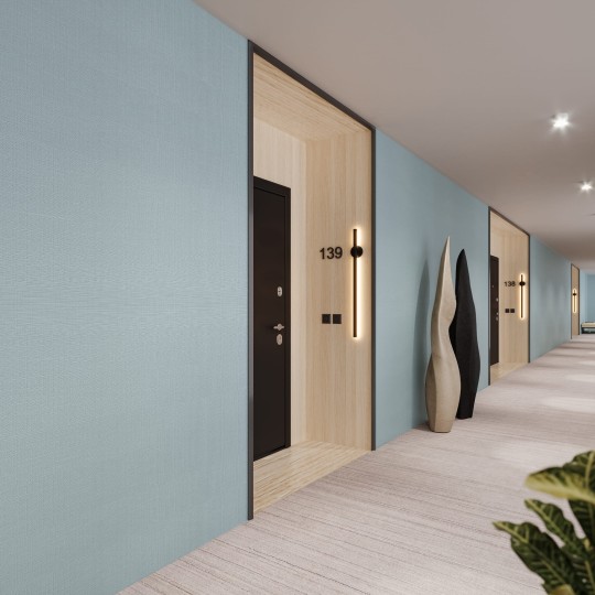 VINYLPEX W58.425 Kris - tapeta obiektowa imitująca płótno niebieska