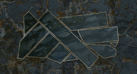 Muance MU13018 Edition 3 Amber Abacus - geometryczny mural z motywem marmuru