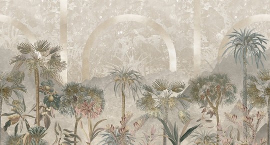 Muance MU13022 Edition 3 Amber Little Victoria - geometryczna mural z motywem dżungli