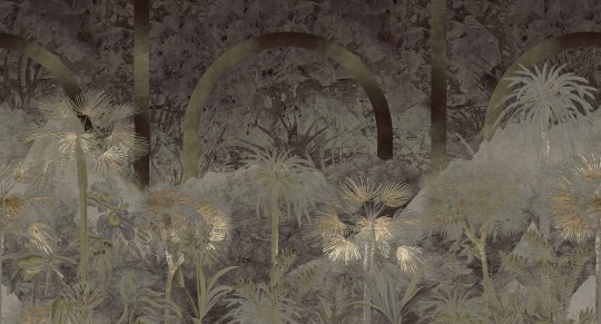 Muance MU13023 Edition 3 Amber Little Victoria - geometryczna mural z motywem dżungli