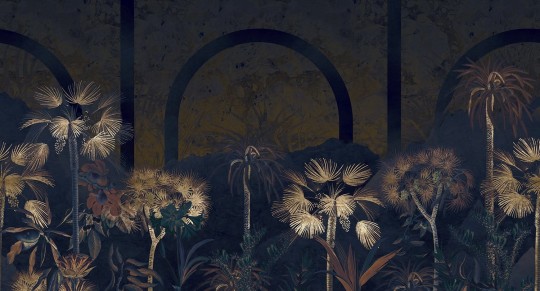 Muance MU13024 Edition 3 Amber Little Victoria - geometryczna mural z motywem dżungli