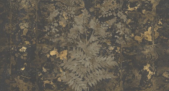 Muance MU13038 Edition 3 Amber Panina Gold - tropikalny mural z motywem liści