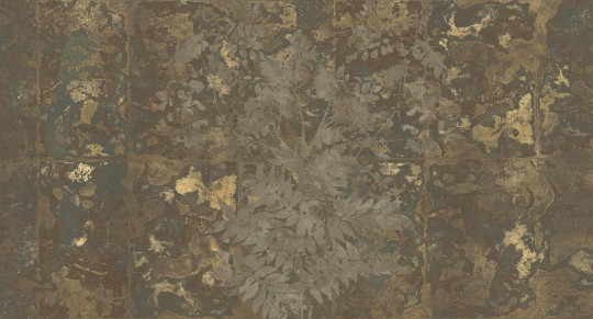 Muance MU13039 Edition 3 Amber Panina Gold - tropikalny mural z motywem liści