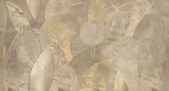 Muance MU13082 Edition 3 Amber Harmony - geometryczny mural z motywem marmuru