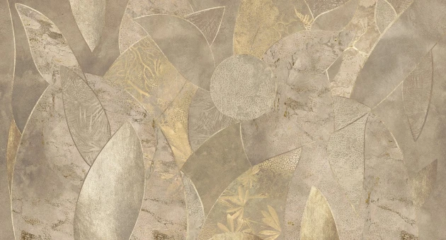 Muance MU13082 Edition 3 Amber Harmony - geometryczny mural z motywem marmuru